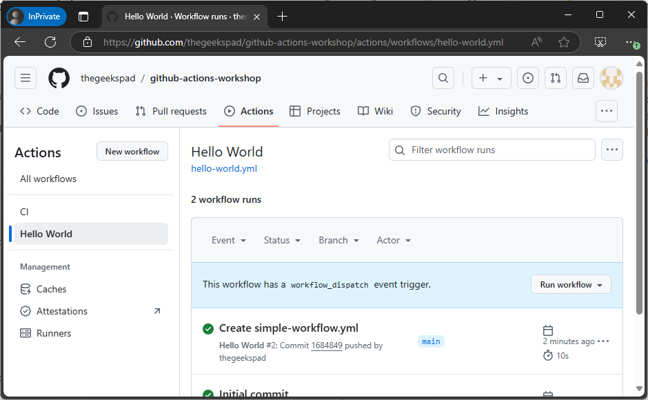 Workflow List